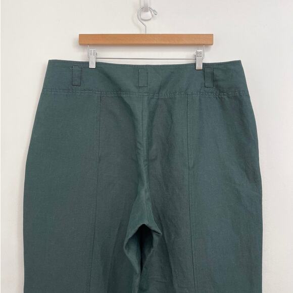 POETRY Linen-Silk Straight-Leg Button-Front Full-Length Trousers Pants - US16 - Picture 4 of 11